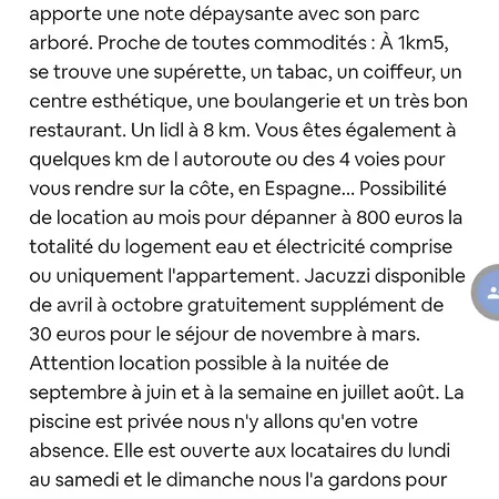 Casa de Férias 10 Pers Avec Piscine, Jacuzzi Jardin *